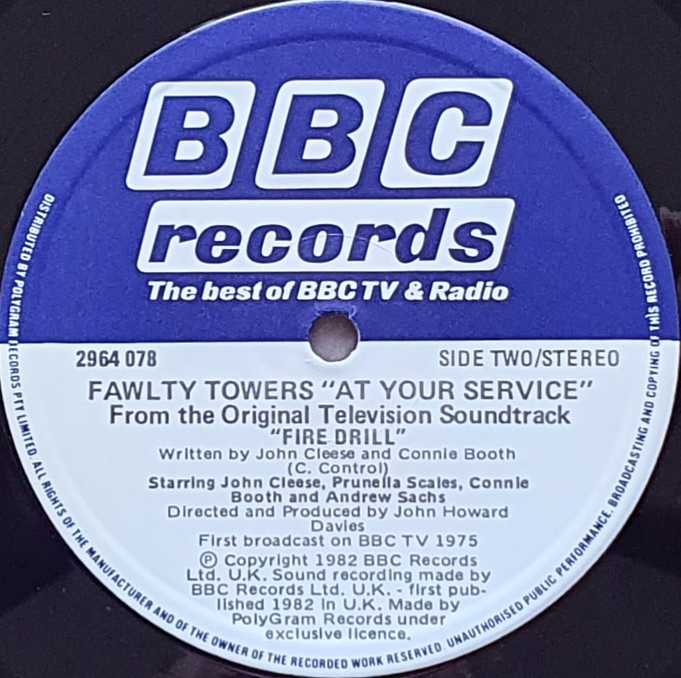 2964 078 Fawlty Towers - At your service John Cleese / Connie Booth from the BBC records and Tapes library Label